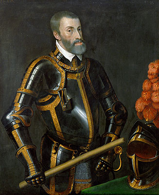 Kaiser Karl V. (die Sonne ging nie unter), n.d. von Titian | Gemälde-Reproduktion