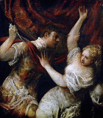 Tarquinius and Lucretia, 1570 | Titian | Painting Reproduction