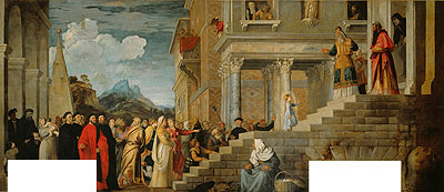 Presentation of the Virgin (Presentation of Mary in the Temple), c.1534/38 | Titian | Gemälde Reproduktion