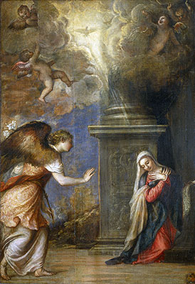 Annunciation, c.1557 | Titian | Gemälde Reproduktion