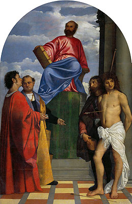 Saint Mark with other Saints, undated | Titian | Painting Reproduction