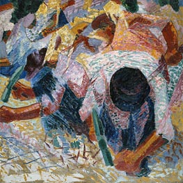 The Street Pavers, 1914 von Umberto Boccioni | Gemälde-Reproduktion