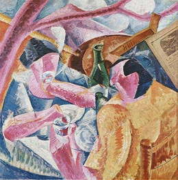 Unter der Pergola in Neapel, 1914 von Umberto Boccioni | Gemälde-Reproduktion