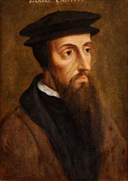 Porträt von Jean Calvin, c.1545/54 von Unknown Master | Gemälde-Reproduktion