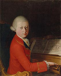 Porträt von Wolfgang Amadeus Mozart im Alter von 13 Jahren in Verona, c.1770 von Unknown Master | Gemälde-Reproduktion