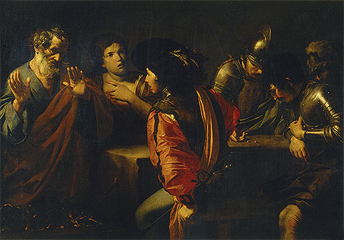 The Denial of St. Peter, 1620 | Valentin de Boulogne | Gemälde Reproduktion