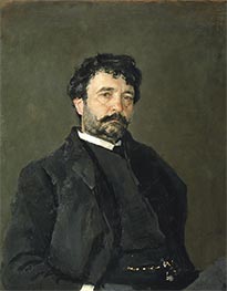 Porträt des italienischen Sängers Angelo Mazini, 1890 von Valentin Serov | Gemälde-Reproduktion