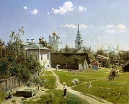 Kleiner Hof in Moskau, 1878 von Vasiliy Polenov | Gemälde-Reproduktion