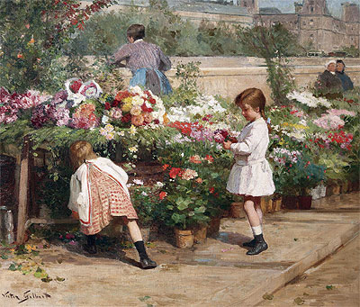 The Young Flower Seller, Undated | Victor Gabriel Gilbert | Painting Reproduction