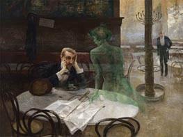 Der Absinth-Trinker, 1901 von Viktor Oliva | Gemälde-Reproduktion