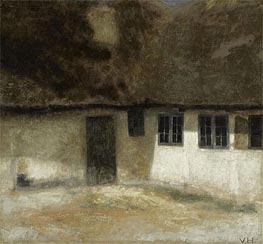 Corner of a Farm, 1883 by Hammershoi | Painting Reproduction