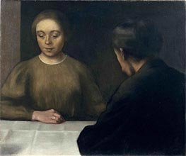 Double Portrait (The Artist and His Wife), 1898 by Hammershoi | Painting Reproduction
