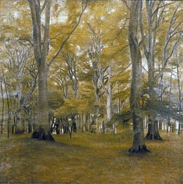 Forest Interior (The Big Trees), 1896 by Hammershoi | Painting Reproduction
