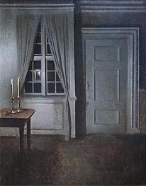 Interior with Two Candles, 1904 von Hammershoi | Gemälde-Reproduktion