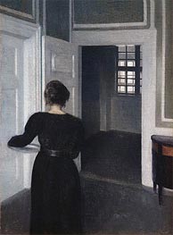 Ida in an Interior | Hammershoi | Painting Reproduction