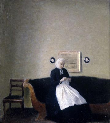 Interior with the Artist's Mother, 1889 | Hammershoi | Painting Reproduction