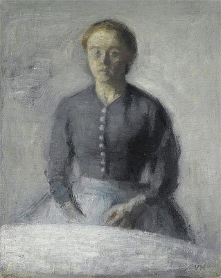 Portrait of Ida, c.1890 by Hammershoi | Painting Reproduction