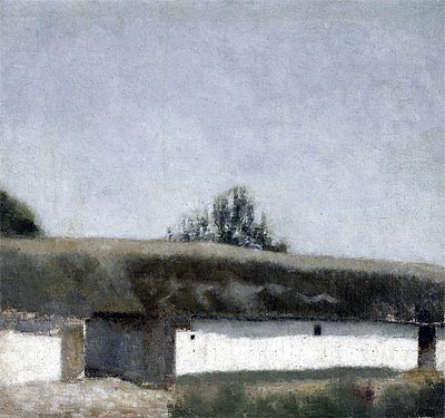 Landscape with Farm, 1883 | Hammershoi | Painting Reproduction