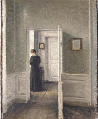 A Woman in an Interior | Hammershoi | Painting Reproduction
