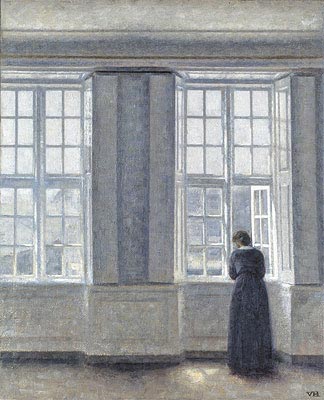 Interior, Woman at the Window, 1913 | Hammershoi | Gemälde Reproduktion