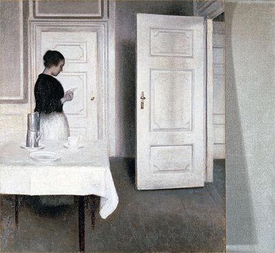 Interior with a Woman Reading a Letter, Strandgade 30, 1899 | Hammershoi | Gemälde Reproduktion