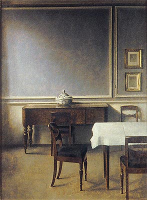 Interior with Punch Bowl, 1904 | Hammershoi | Painting Reproduction