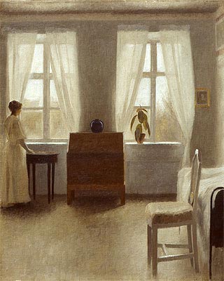 In the Bedroom, Undated | Hammershoi | Painting Reproduction