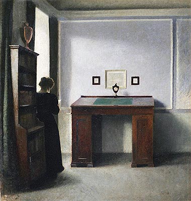 Young Woman in an Interior, 1900 | Hammershoi | Gemälde Reproduktion
