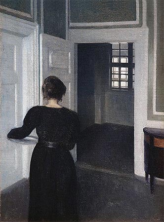 Ida in einem Interieur | Hammershoi | Gemälde Reproduktion