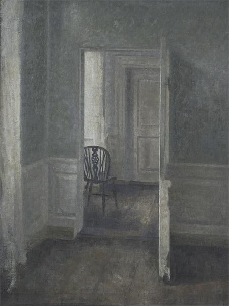 Interieur mit einem Windsor-Stuhl | Hammershoi | Gemälde Reproduktion