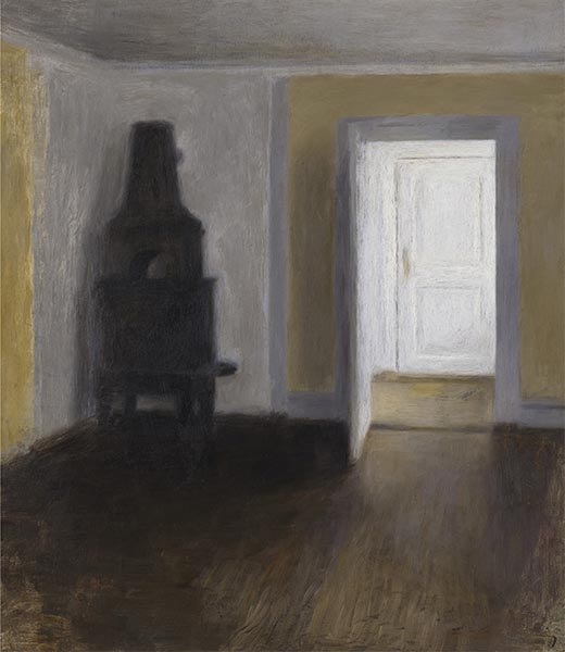 The White Door, 1888 | Hammershoi | Painting Reproduction