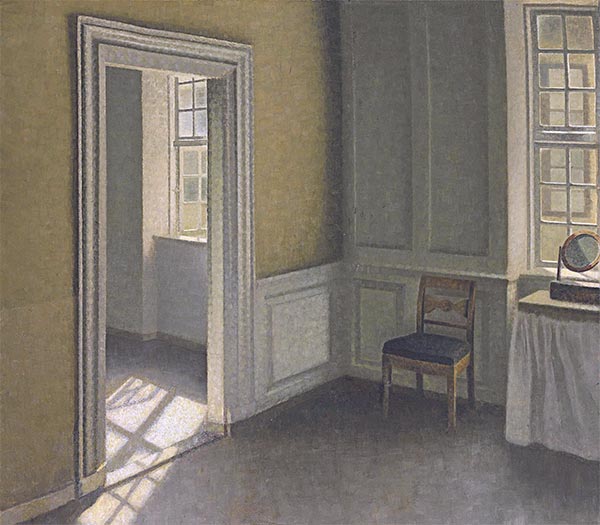 Schlafzimmer, Strandgade 30 | Hammershoi | Gemälde Reproduktion