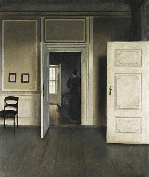 Interior. Strandgade 30, 1901 | Hammershoi | Painting Reproduction
