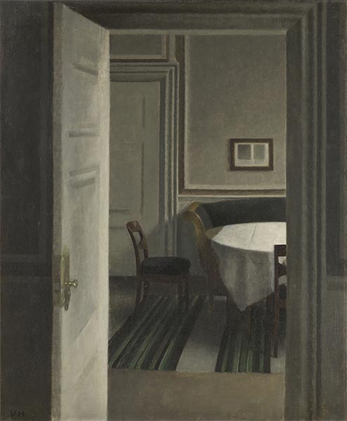 Interior. Strandgade 30, 1904 | Hammershoi | Painting Reproduction