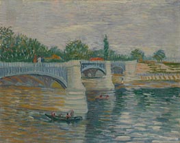 The Seine with the Pont de Clichy, 1887 by Vincent van Gogh | Painting Reproduction