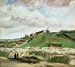 The Hill of Montmartre with Stone Quarry, 1886 by Vincent van Gogh | Painting Reproduction