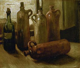 Still Life with Bottles, 1884 by Vincent van Gogh | Painting Reproduction