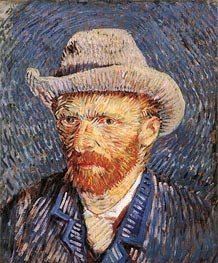 Self Portrait with Felt Hat | Vincent van Gogh | Painting Reproduction
