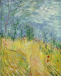 Edge of Wheat Field with Poppies, 1887 by Vincent van Gogh | Painting Reproduction