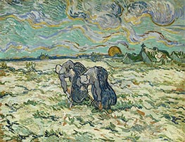Two Peasant Women, 1890 by Vincent van Gogh | Painting Reproduction