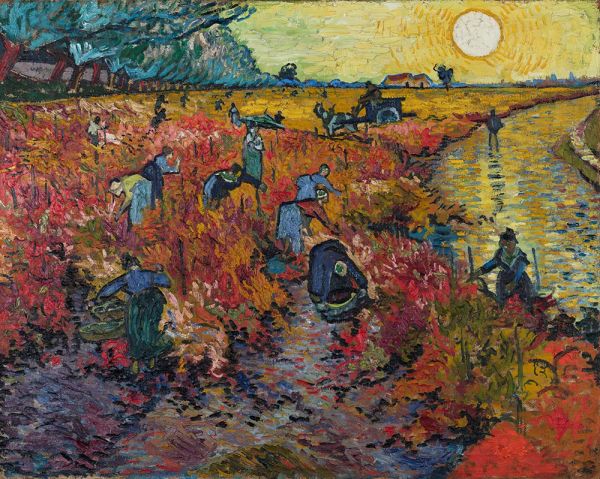 Rote Weinberge bei Arles | Vincent van Gogh | Gemälde Reproduktion
