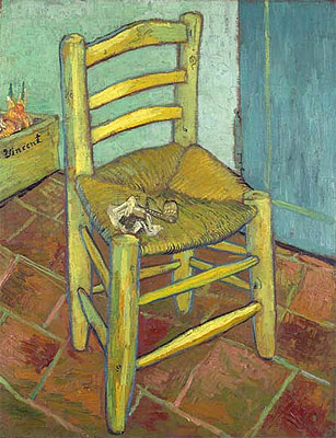 Vincents Stuhl mit seiner Pfeife, 1888 | Vincent van Gogh | Gemälde Reproduktion