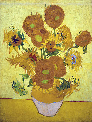 Stillleben: Vase mit vierzehn Sonnenblumen, 1889 | Vincent van Gogh | Gemälde Reproduktion