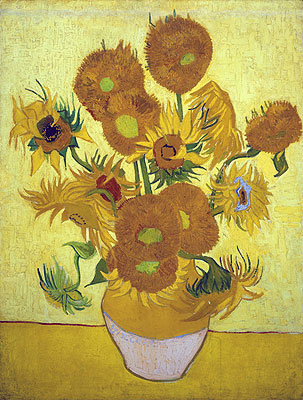 Stillleben: Vase mit vierzehn Sonnenblumen | Vincent van Gogh | Gemälde Reproduktion