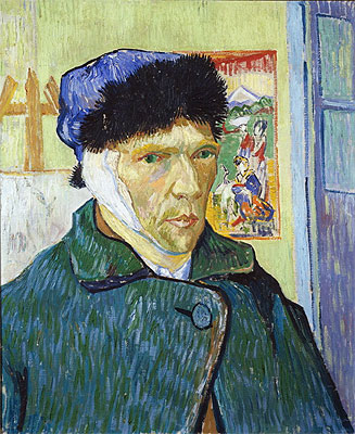 Selbstportrait mit verbundenem Ohr, 1889 | Vincent van Gogh | Gemälde Reproduktion