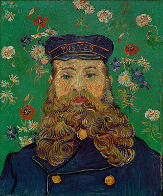 Portrait of the Postman Joseph Roulin, 1889 | Vincent van Gogh | Painting Reproduction