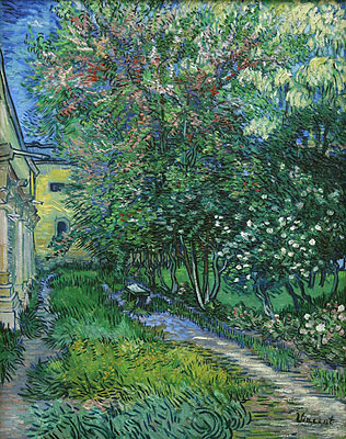 Der Garten der Anstalt in Saint-Rémy, 1889 | Vincent van Gogh | Gemälde Reproduktion