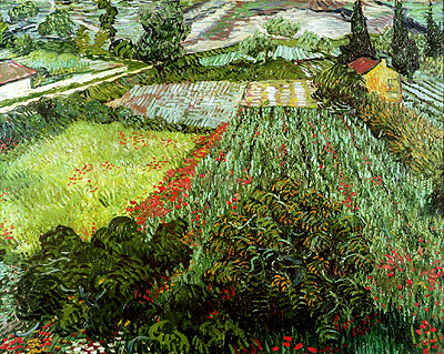 Field with Poppies, 1889 | Vincent van Gogh | Painting Reproduction