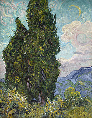 Cypresses, 1889 | Vincent van Gogh | Painting Reproduction