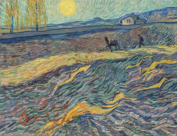 Eingehegtes Feld mit Pflüger | Vincent van Gogh | Gemälde Reproduktion